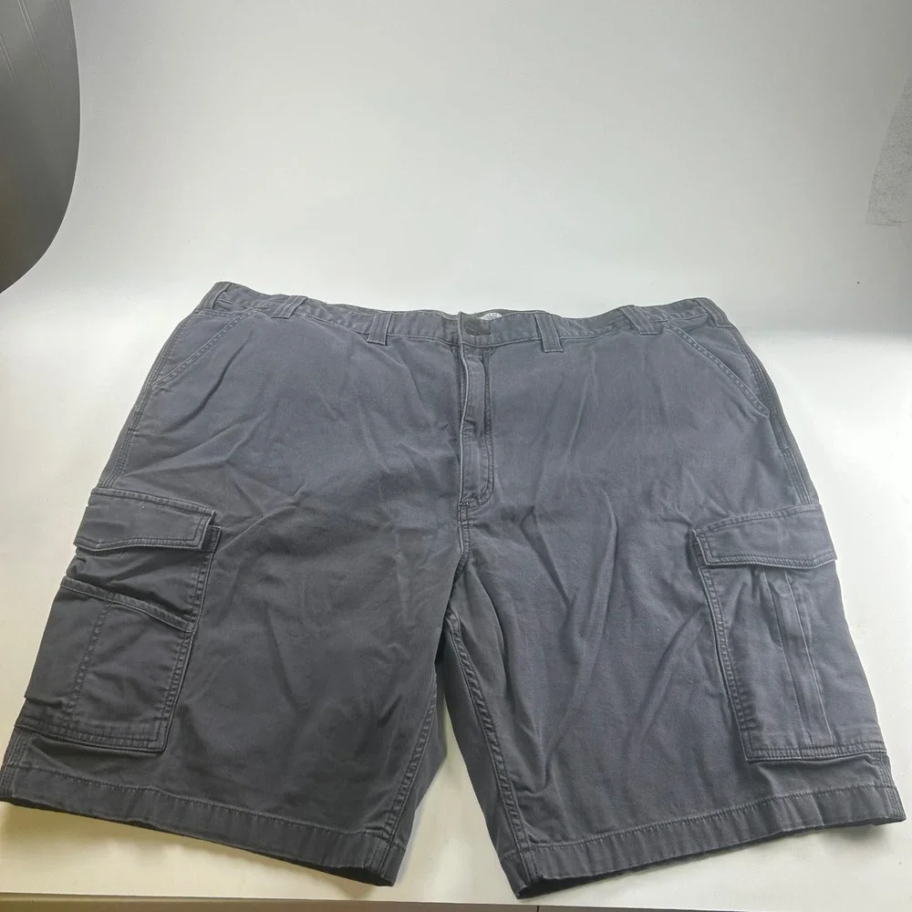 Carhartt Mens 50 Relaxed Fit Rugged Flex Canvas Cargo Utility Work Shorts Grey
